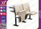 Foldable Comfortable Soft Leather Lecture Hall Seating / Student Classroom Chairs supplier